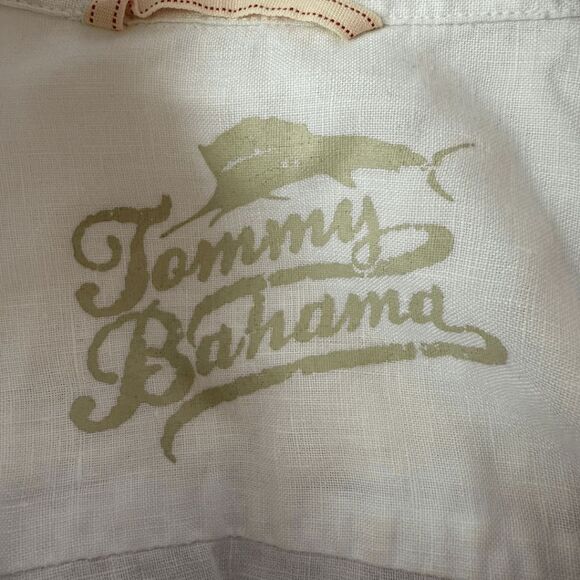 Tommy Bahama Men's 100% Linen Long‎ Sleeve Button Up Shirt White Size XXL - Picture 3 of 7